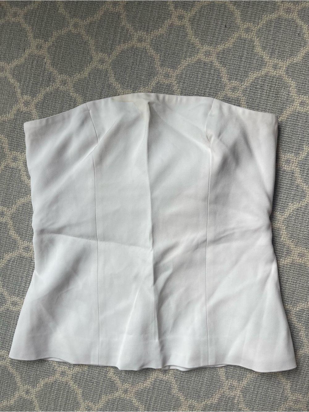 SOLID & STRIPED White Strapless Corset Top